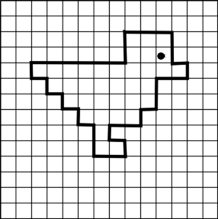 Как нарисовать гуся по клеткам