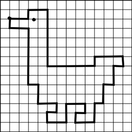 Как нарисовать гуся по клеткам