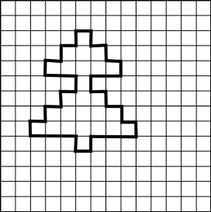 Как нарисовать елку по клеточкам