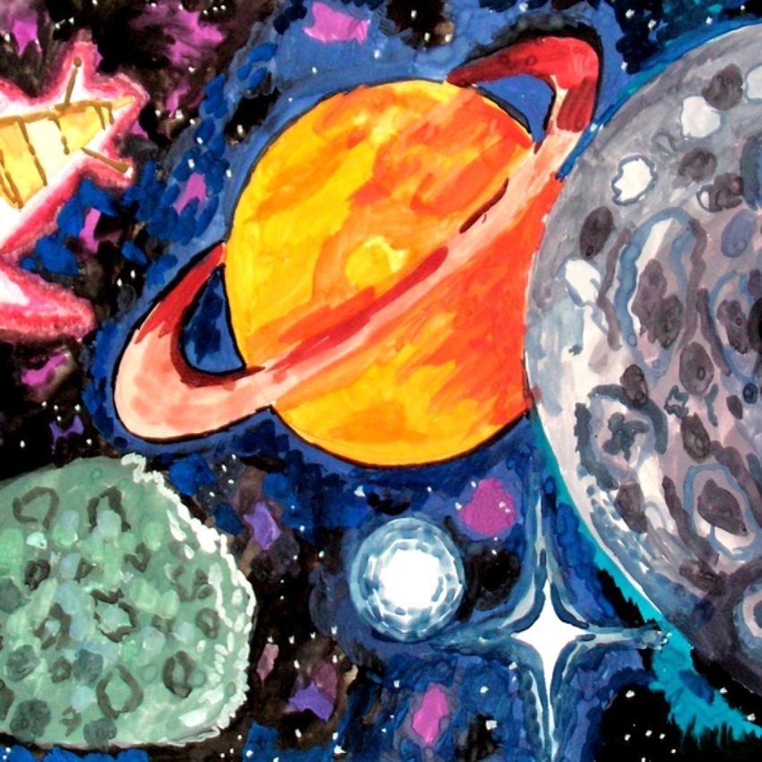 Конкурсы для детей про космос. Рисунок на тему космос. Рисунок на космическую тему. Рисование космос. Рисование для детей космос.