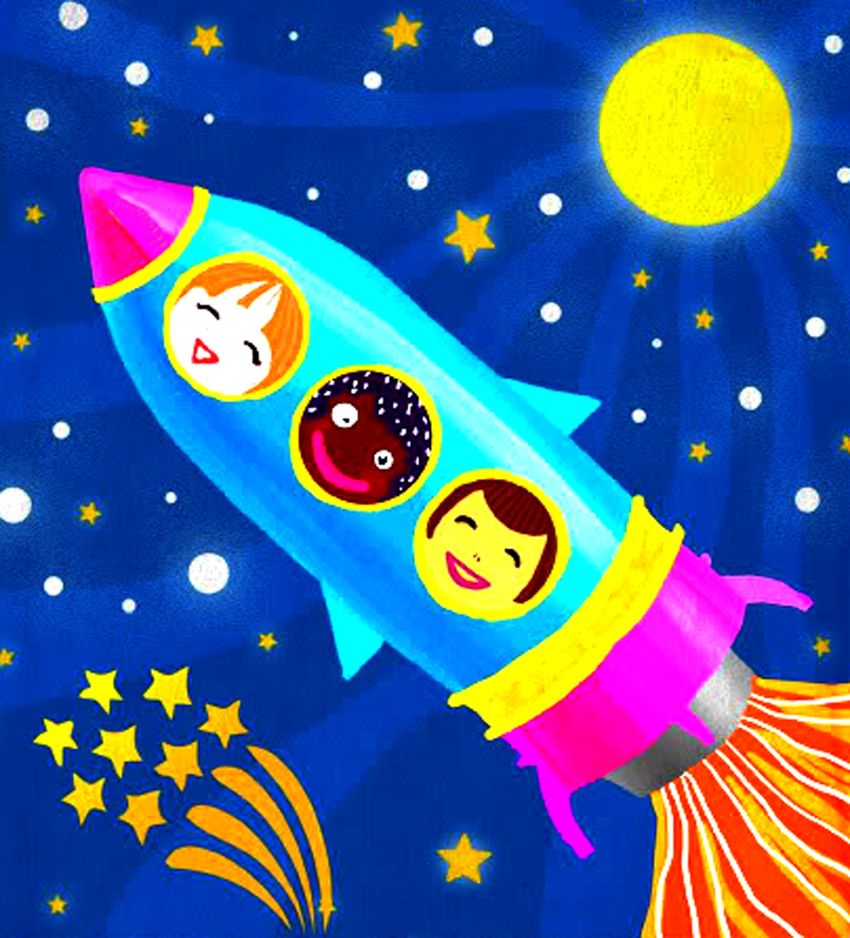 Картинка день космонавтики для дошкольников. Рисование для детей космос. Рисунок на тему космос. Детские рисунки на тему космос. Космос для детей дошкольного возраста.