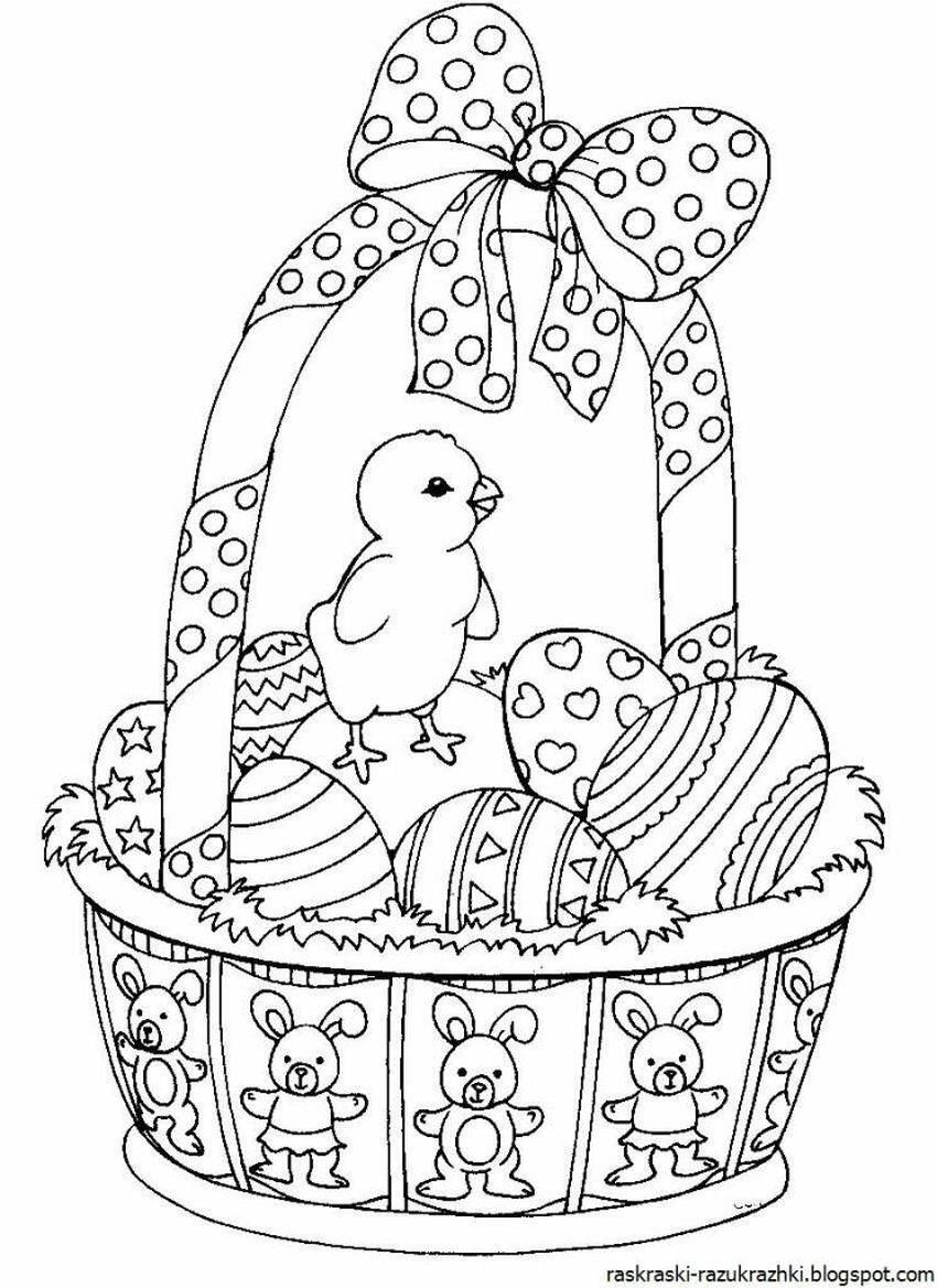 Открытка к пасхе рисунок. Раскраска Пасха. Раскраска Пасха для детей. Раскраски пасхальные для детей. Раскраска пасхальные яйца в корзине.
