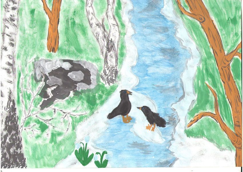 Рисунки весеннего ручья