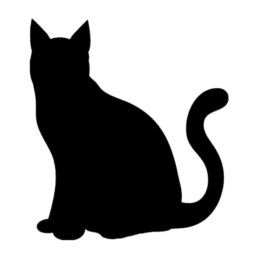Рисунок силуэта кошки