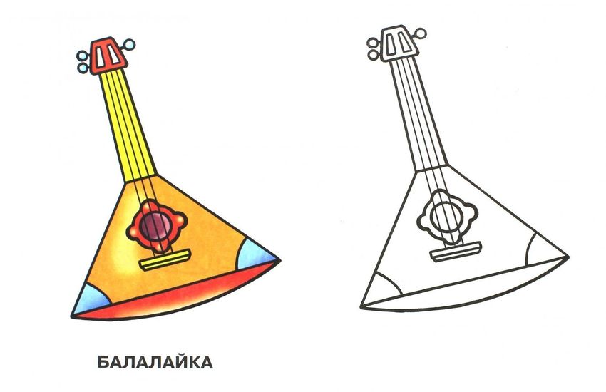 Раскраска Балалайка