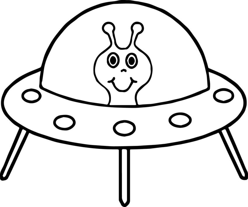 Рисунок летающей тарелки для детей