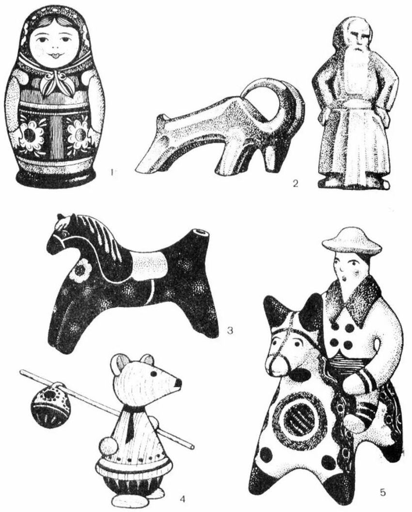 Рисунок народной игрушки