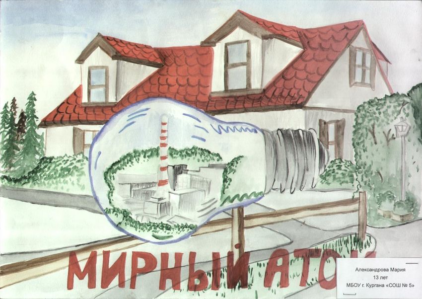 Рисунки на тему мирный атом