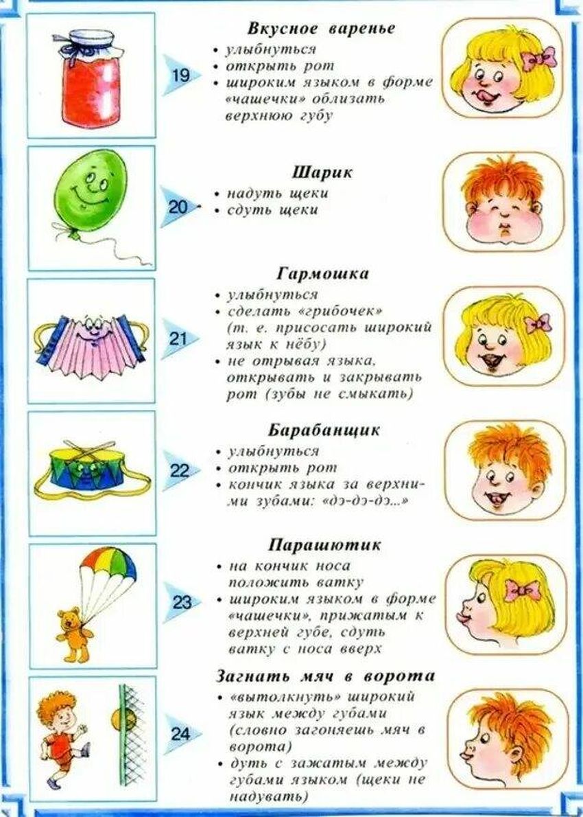 Гимнастика для языка для детей Артикуляционная гимнастика для детей