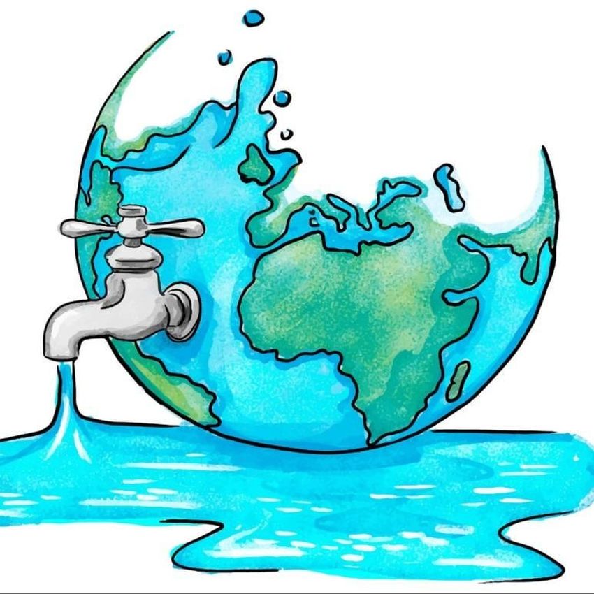 Берегите воду Save water