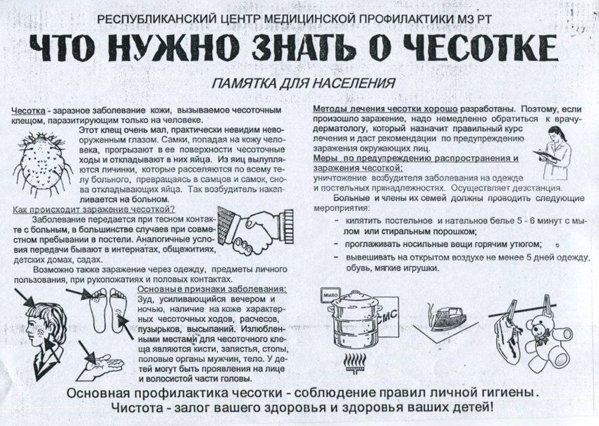 Профилактика чесотки памятка Чесотка памятка