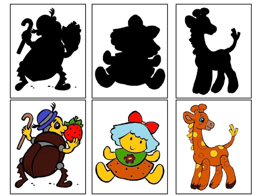 Дидактическая игра чья тень Найди тень