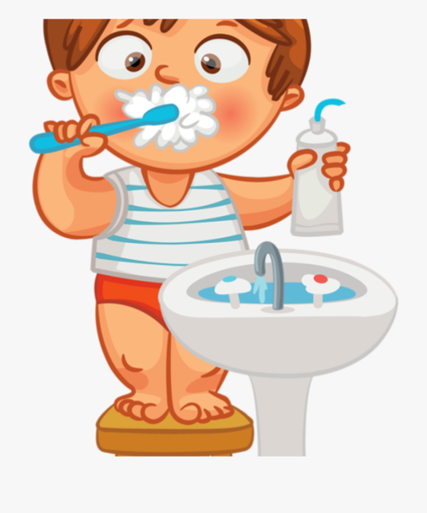 Человек чистит зубы рисунок