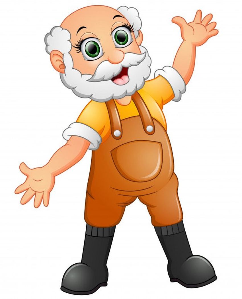 Дедушка фермер рисунок для детей