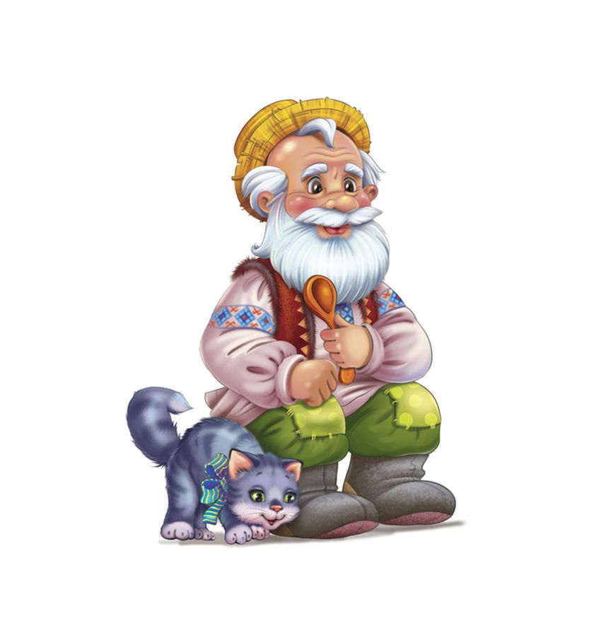 Дедушка на прозрачном фоне