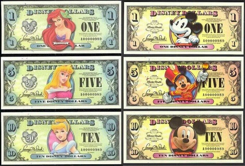 Disney dollar Игрушечные деньги