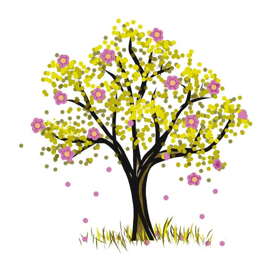 Дерево рисунок Цветущее дерево рисунок для детей