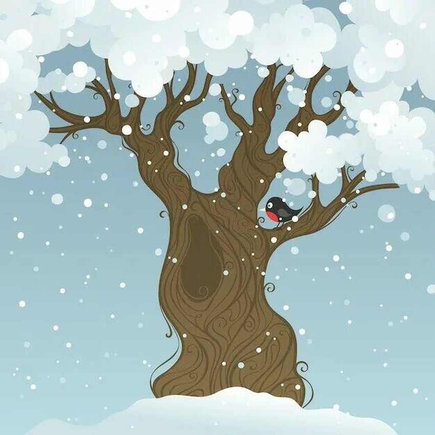 Сказочное зимнее дерево