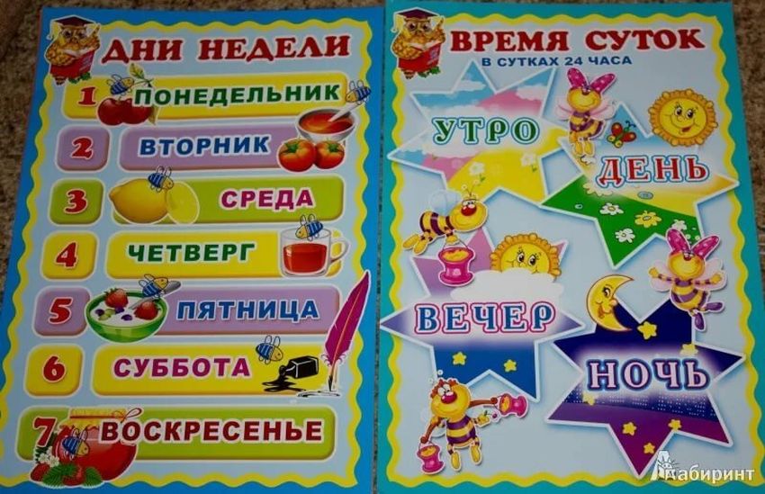 Дни недели для детей