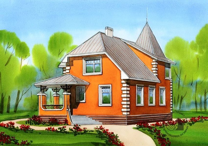 Загородный дом рисунок