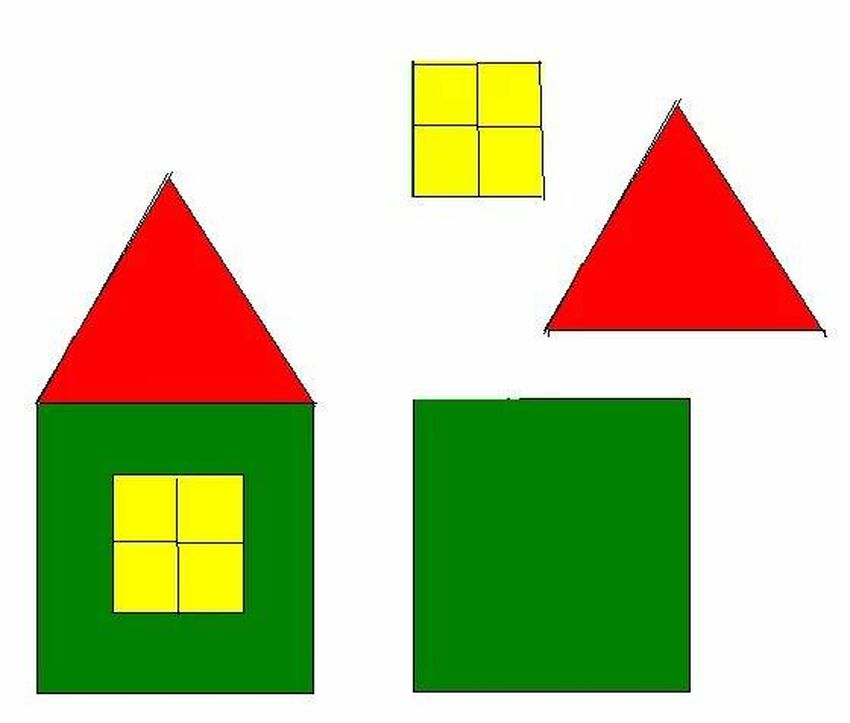Домики с геометрическими фигурами