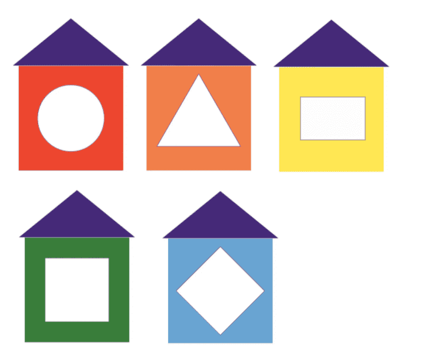 Домик с геометрическими фигурами для детей