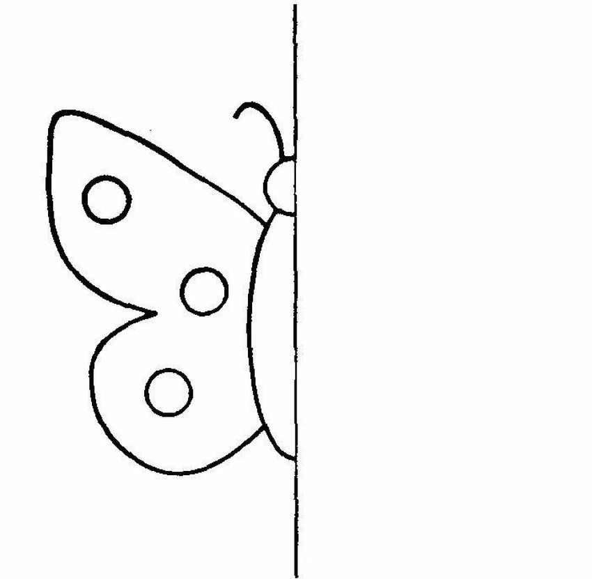 Бабочка раскраска