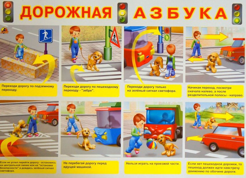 Дорожная азбука для детей в картинках