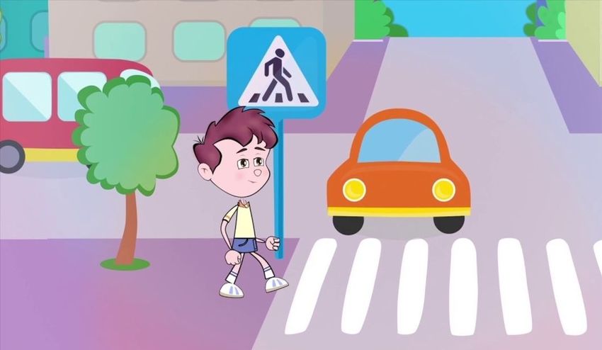 Рисунок пешеходный переход для детей