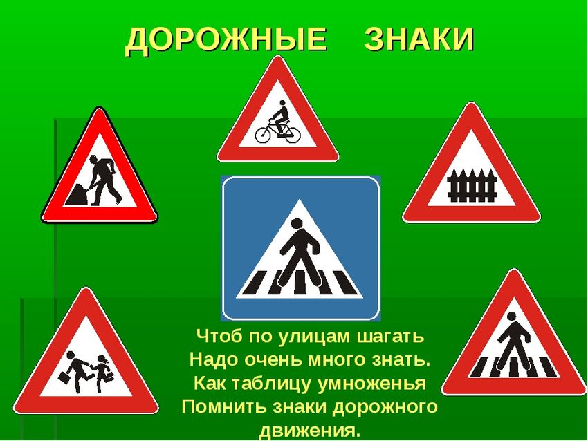Предупреждающие знаки дорожного
