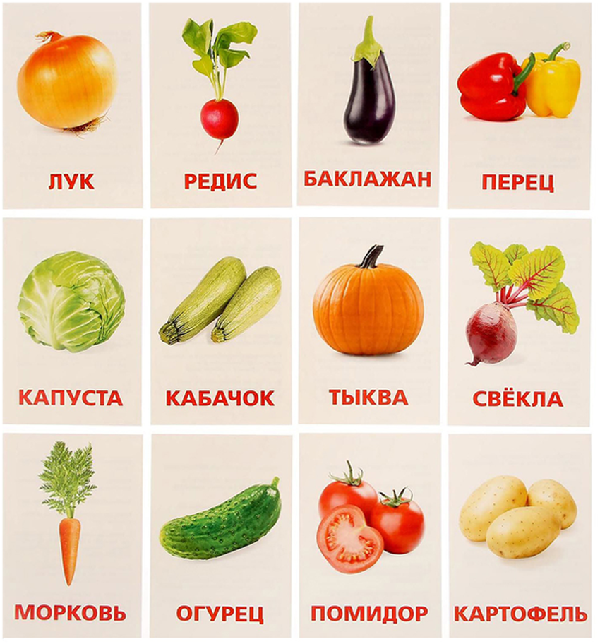 Фрукты и овощи картинки для детей карточки