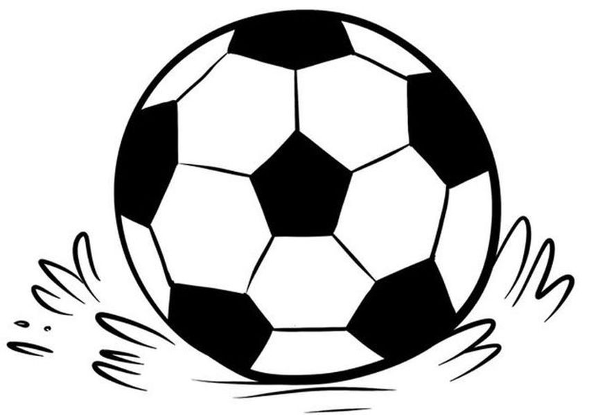 Раскраска футбольный мяч для детей