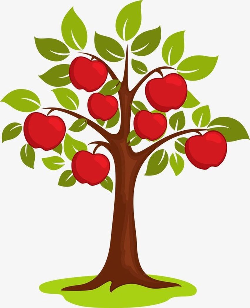 Яблоня дерево мультяшка