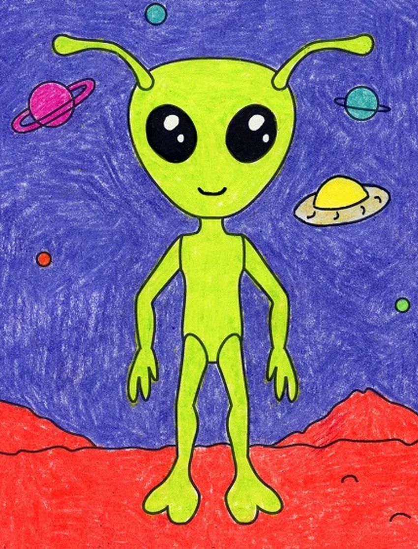 Инопланетяне рисунок для детей
