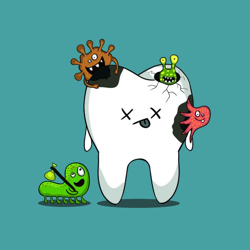 Микробы на зубах