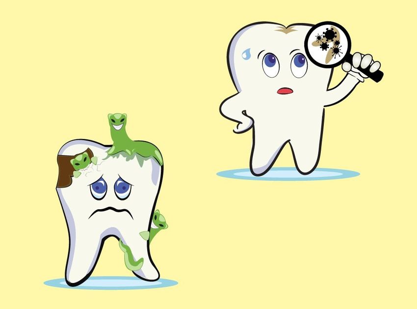 Здоровые и больные зубы
