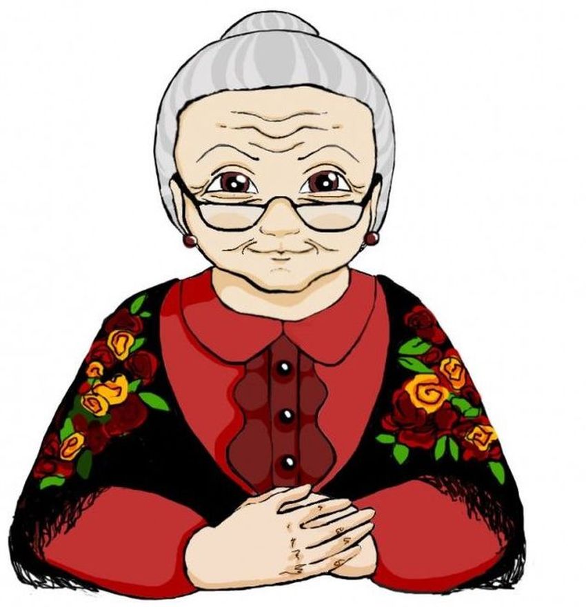 Бабушка для срисовки