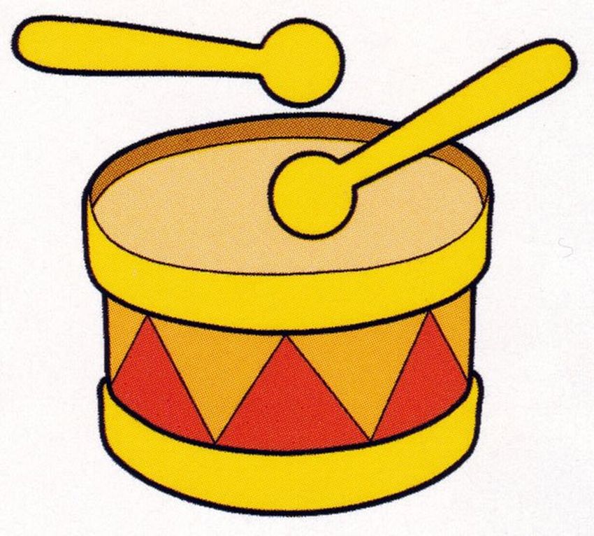 Рисунок барабана для детей