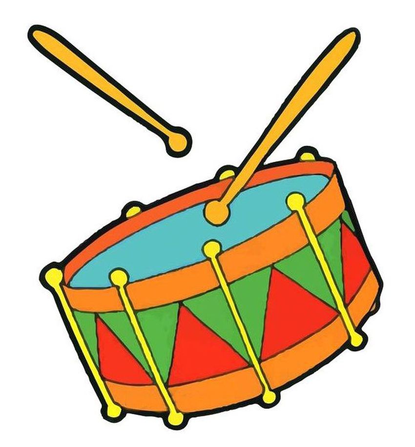 Рисунок барабана для детей