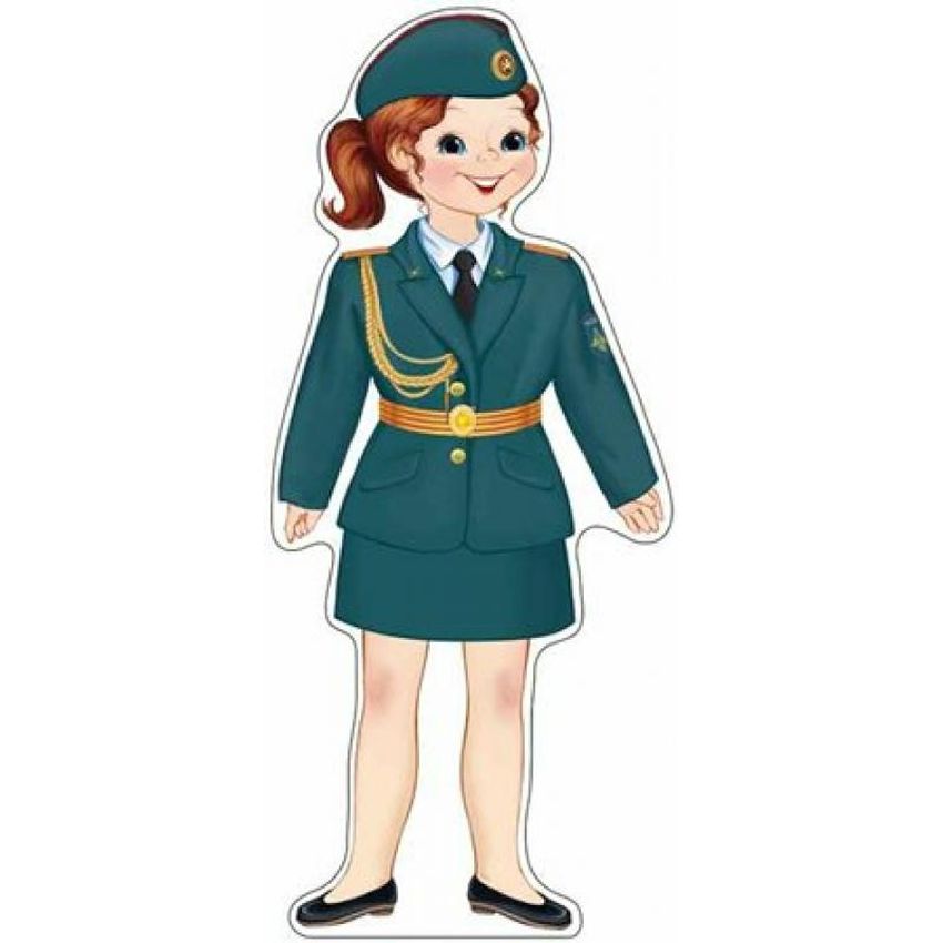 Картинка девочка в военной форме для детей