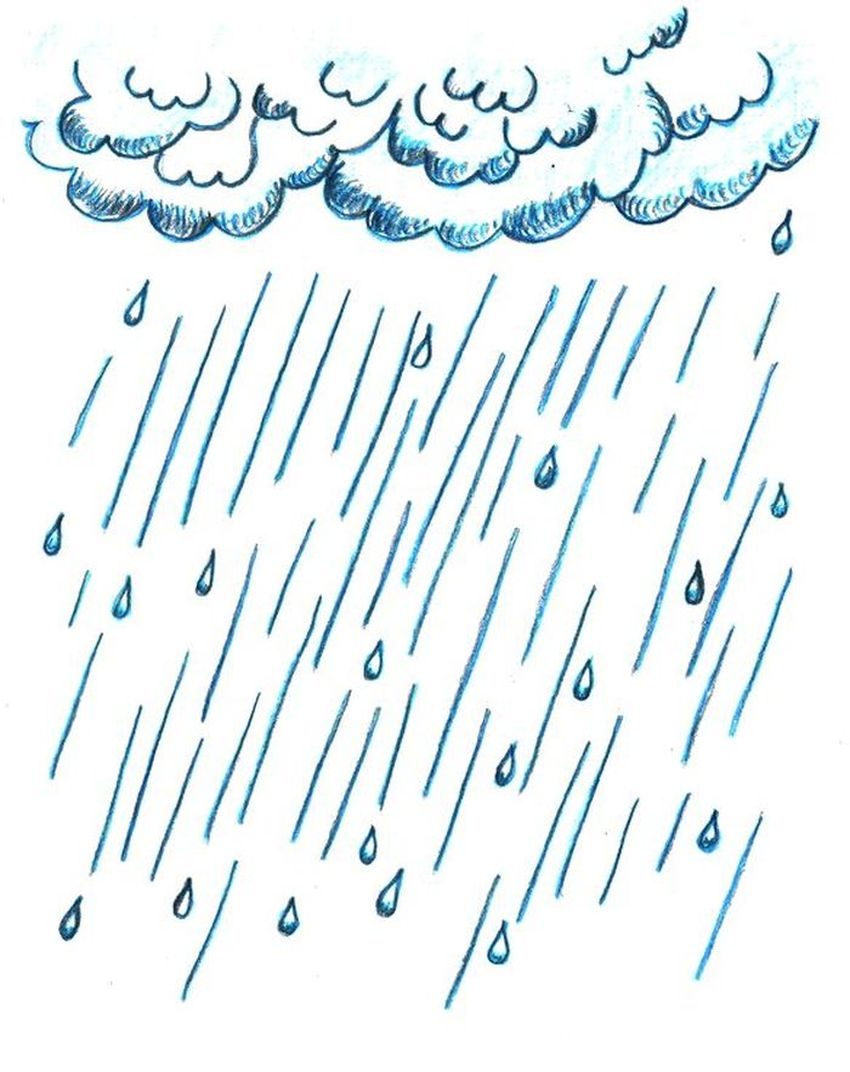 Рисунок дождь для детей