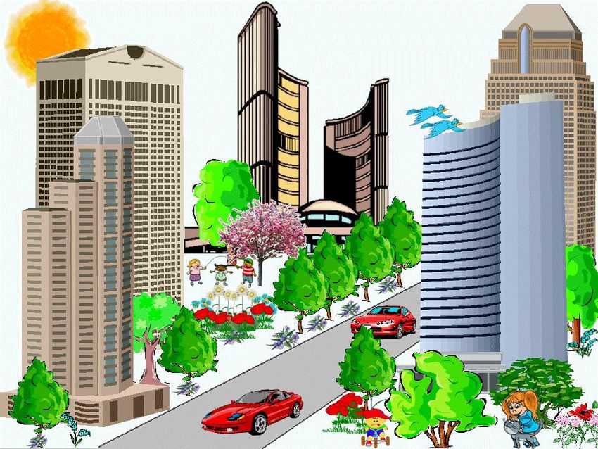 Фон города для детей