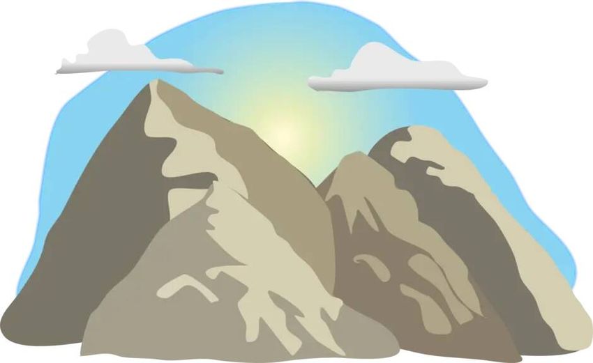 Горы рисунок