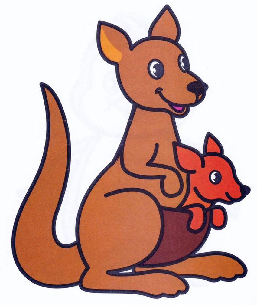 Рисунок кенгуру для детей