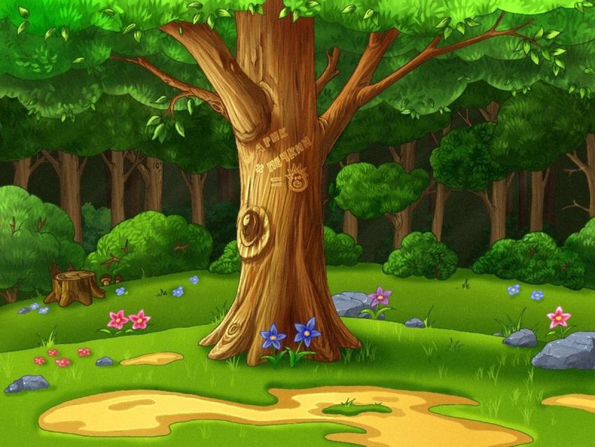 Мультяшный лес Фон для мультика лес