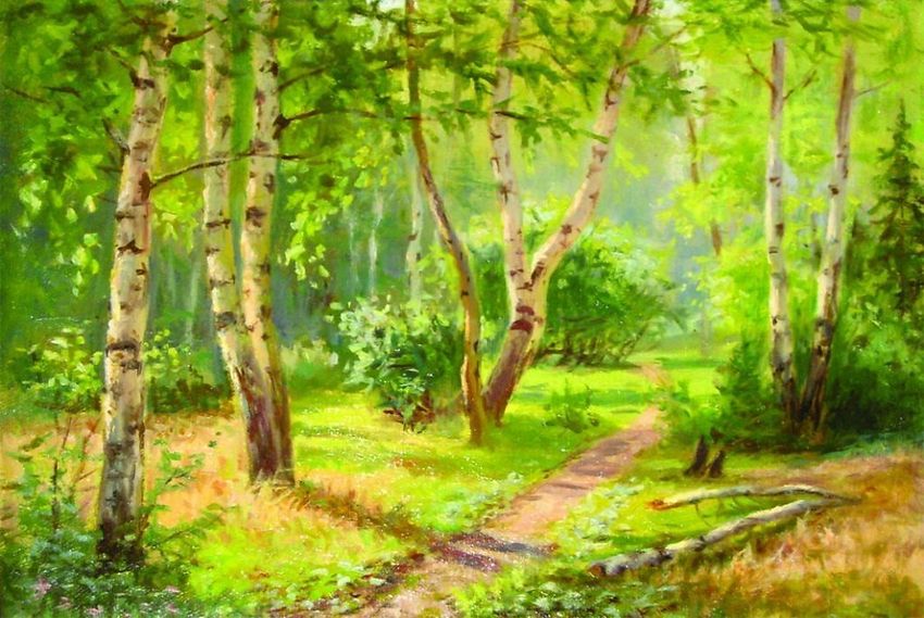 Березовая роща Картина береза