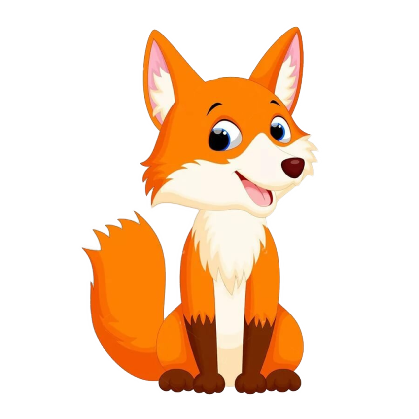 Мультяшная лиса Лиса рисунок для детей