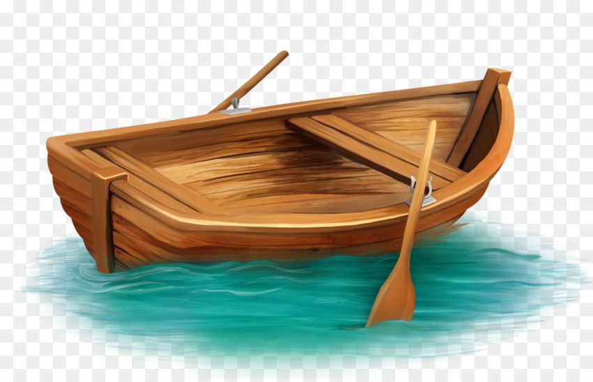 Лодка на белом фоне