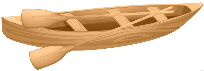 Лодка деревянная без фона
