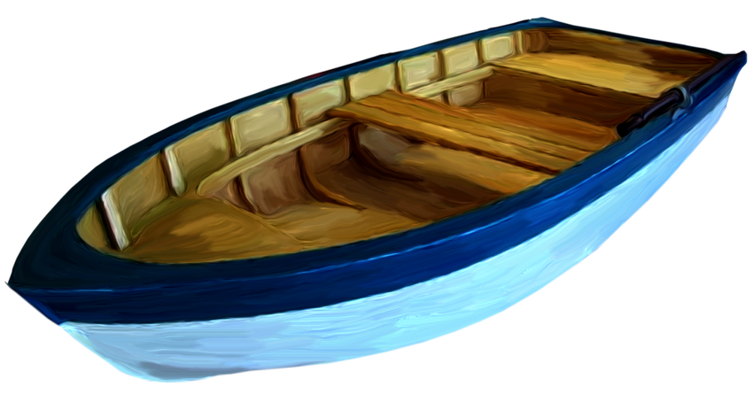 Лодка на белом фоне
